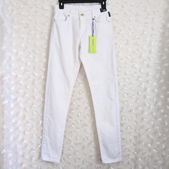 Versace Jeans White Gold Foil Pocket Skinny Fit 26 - Picture 4 of 11